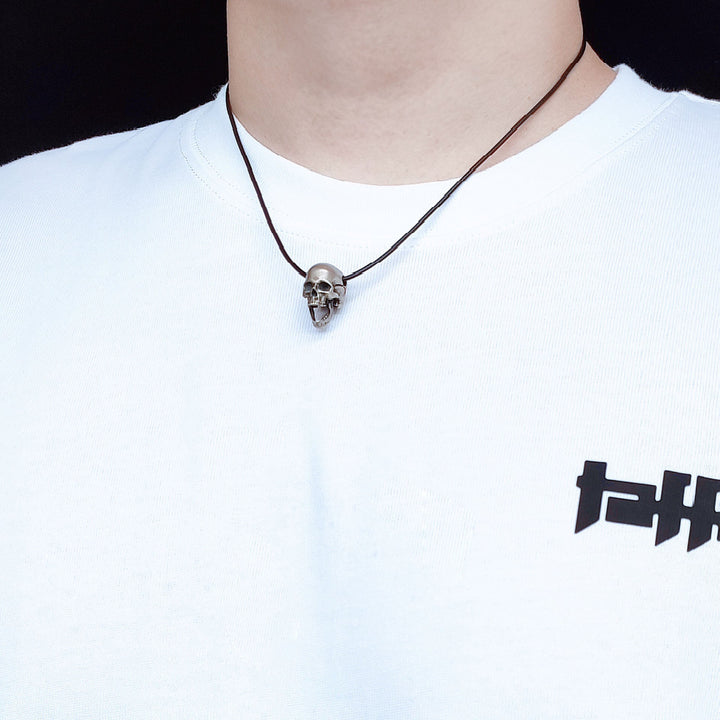 [1057] Hand Crafted Sterling Silver Gothic Skull - Taffu Craft Studio