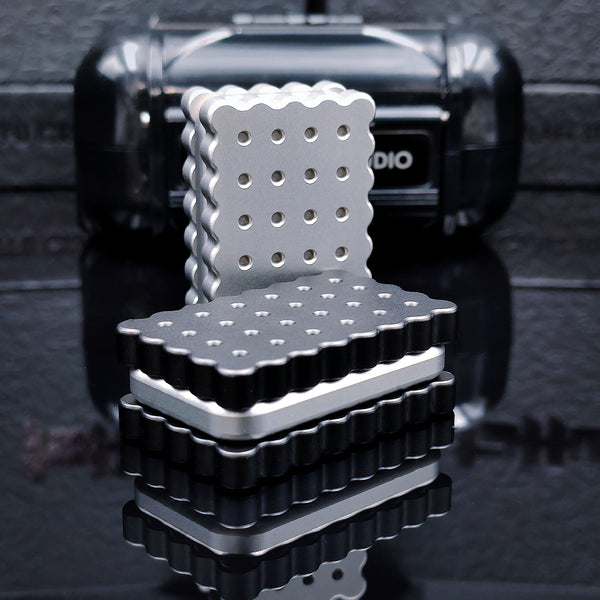 [6021] Stainless Steel Sandwich Biscuit Click Sound Fidget Slider - Taffu Craft Studio